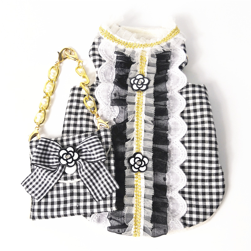 

Lace Pet T Shirt Vest Clothes Printed Dogs Dress Sweatshirts Apparel Corgi Teddy Pug Puppy Costume