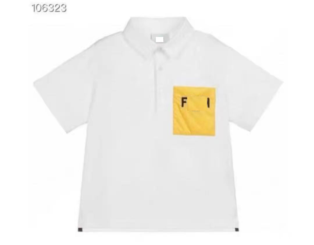 

FF Boys Turn-down collar White short sleeves T-shirts Sumner 2021 Kids Boutique Clothing Kids Girls Dresses Special Products, Blue