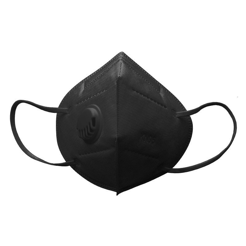

Disposable Face MasksHot-selling Product 5-layer Black Valve k 95 Breathable Dustproof Ear-hook Adult Mask