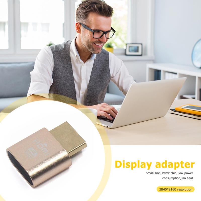 

Male Virtual Display Adapter Support 3840 X 2160 4K Emulator Dummy Plug Compatible With All Windows Linux MacOS Computer Cables & Connectors