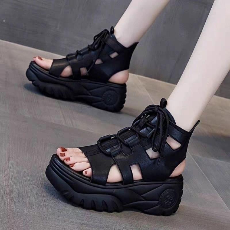 

Dress Shoes 2021brand Summer Woman Slides Cross-tied Flat Sandals Roman Beach Slippers Black Non-slip EVA Flip Flops Outdoor