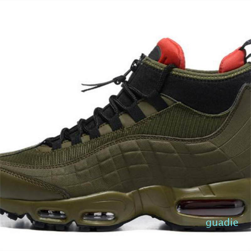 

Fashion-Cushion Boots Black Green Brown Men's 95 Hight Top 95s Waterproof Men Shoes High quality