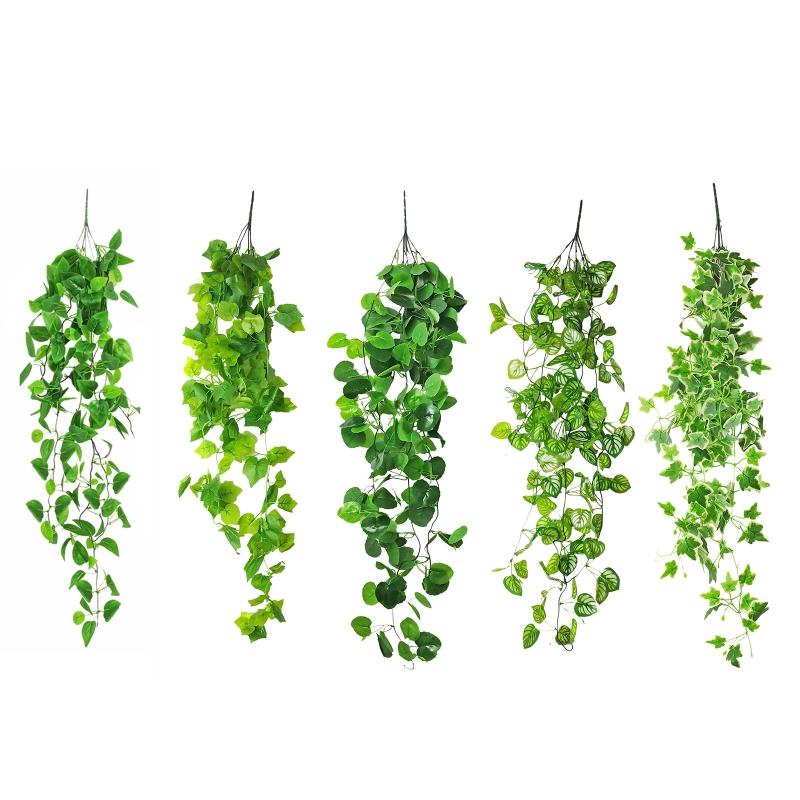 

Decorative Flowers & Wreaths B03D Artificial Ivy Leaf Plants Vine Hanging Garland Fake Begonia Leaves Plant For Wall Baskets Wedding Outdoor