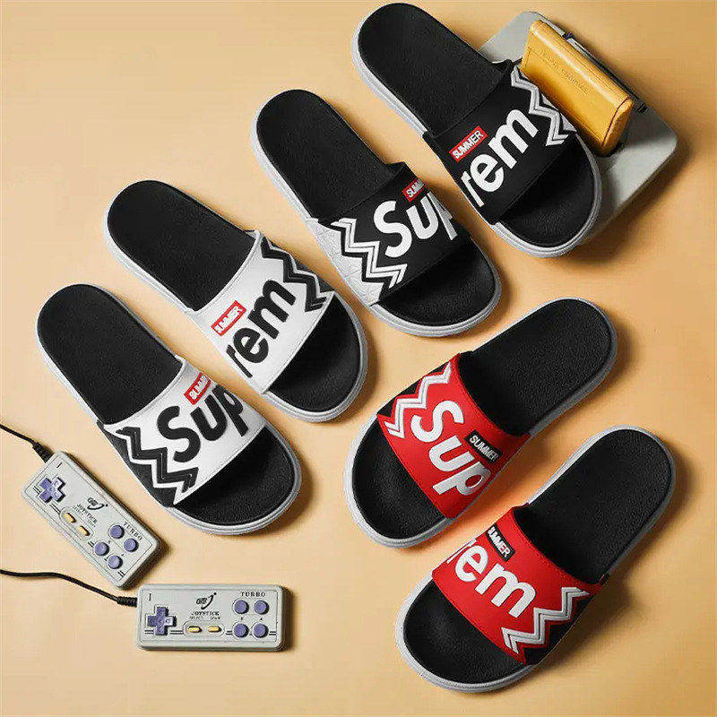 

2021 Mens Womens Summer slipper Sandals Beach Slippers Ladies Flip Flops Loafers Black Outdoor Home Slides size 35-46