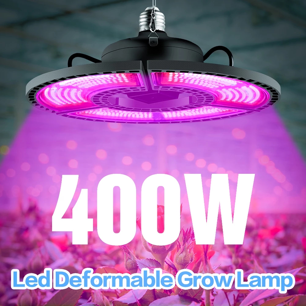 

E27 Grow Light 100W 200W 300W 400W High Brightness led lights AC85-265V Deformable Lamp for plants indoor hydroponics tent