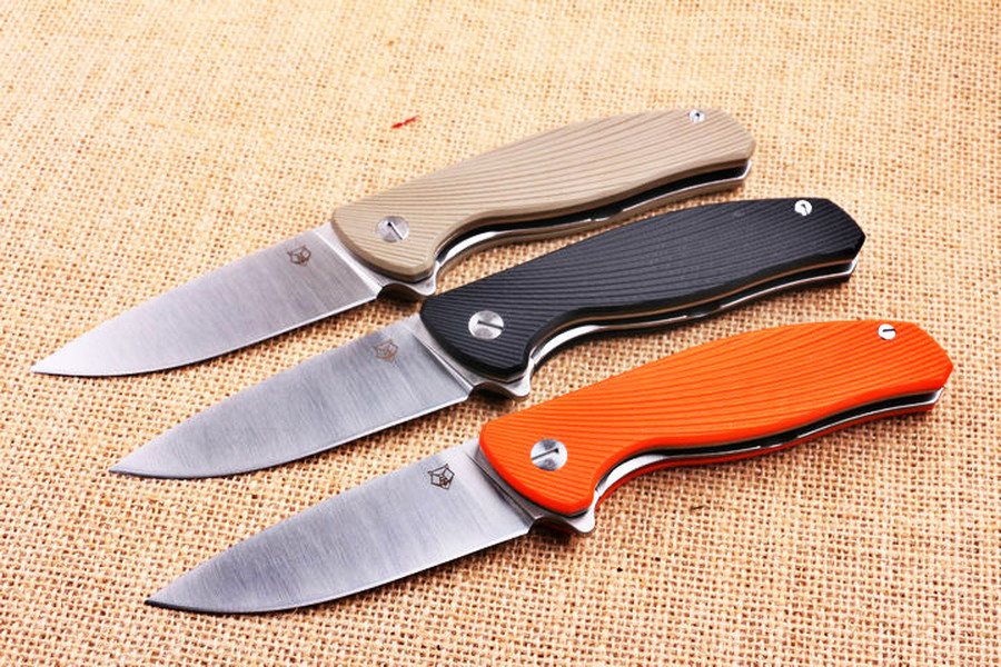 

Shirogorov PA90S flipper knife 5CR15MOV blade G10 handle camping hunting pocket folding knife xmas gift knives 04716-04715