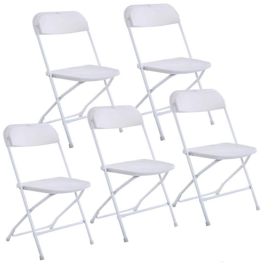 

New Plastic Folding Chairs Wedding Party Event Chair Commercial White GYQ FY4258