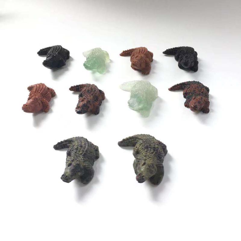 

Decorative Objects & Figurines High Quality Crystal Hand Carved Alligator For Gift And Decoration YHM