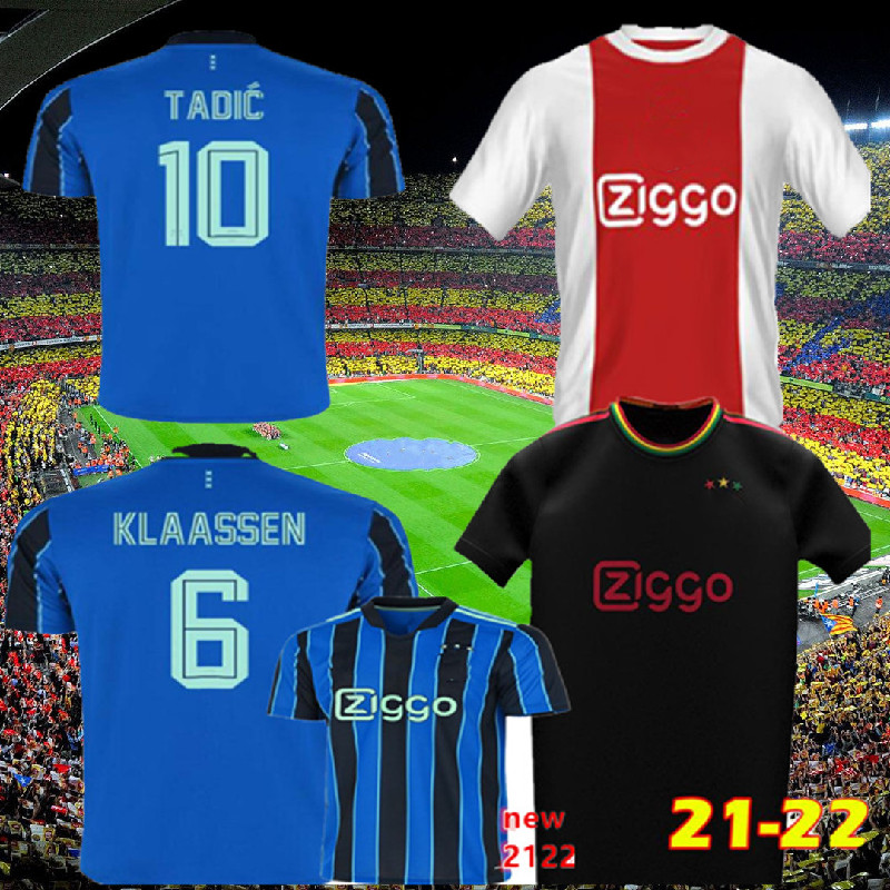 

amsterdam soccer jersey 2021 2022 KUDUS ANTONY BLIND PROMES TADIC NERES CRUYFF 21 22 men + kids kit football shirt uniforms home away blue third black 999, 21/22 men away