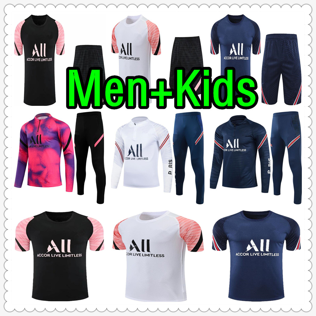 

mens and Kids Football Kits Paris messi jersey polo 2122 soccer tracksuit jerseys shorts training jacket survetement foot maillot de retro player version