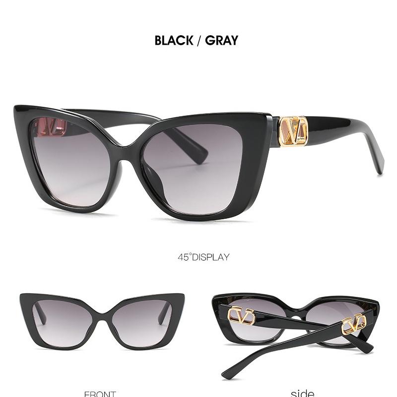 

Personality Small Frame Sunglasses With V Word European And American Trend Female Cat Eye Fashion