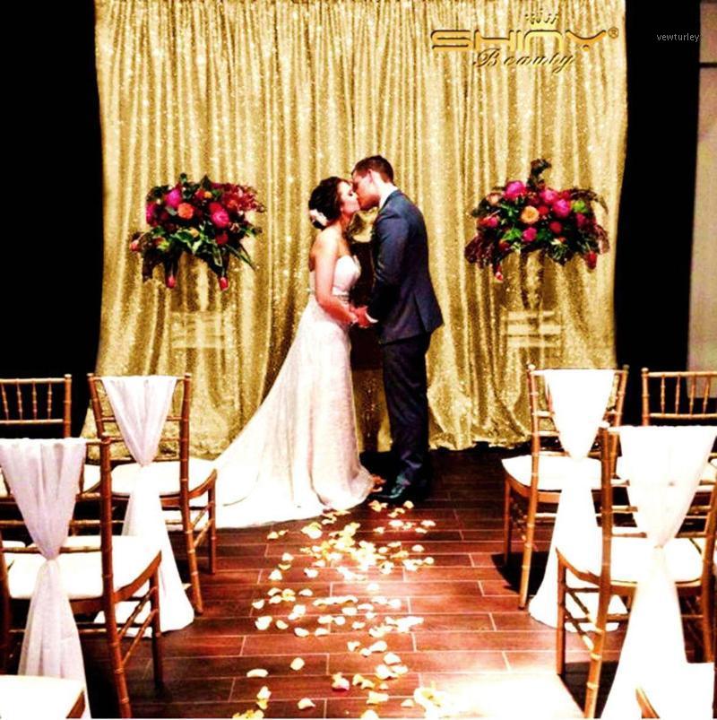 

Party Decoration 36x96Inch Sequin Curtains Gold Shimmer Fabric Backdrop Po Booth For Christmas Year Decorations-M1113