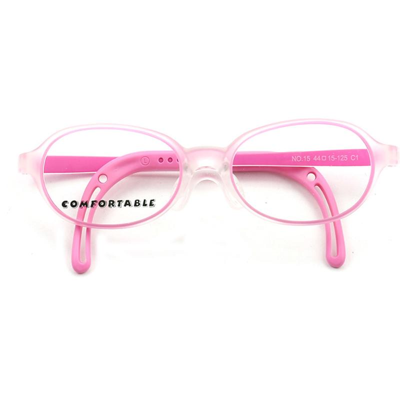 

Fashion Sunglasses Frames Kids Eyeglasses Adjustable Size W/Retainer Band TR90 & Silicone Round Lightweight Frame(Age 0-3)
