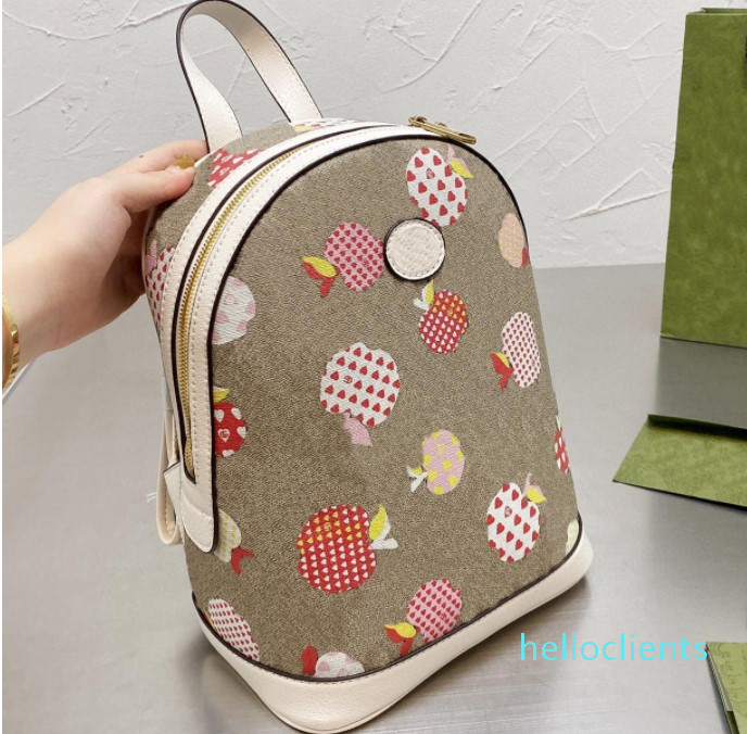 

Top Quality Ladies backpack bags Luxurys designers 2021 handbag Women fashion mommy handbags apple printing totes strawberry Cartoon large, No bags