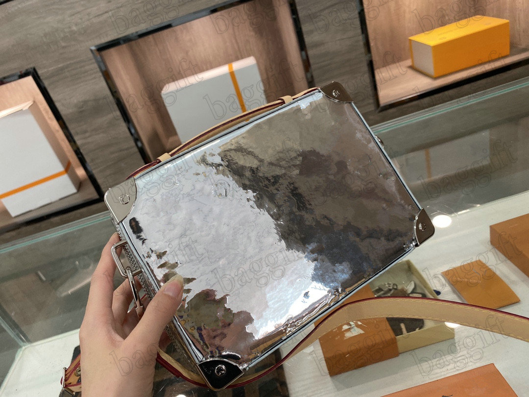 

2021SS HANDLE TRUNK Mirror Bag Basketball Box Designer Monograms embossed Purse Portable Back Shoulder Fashion Leather Mens Discreet Handbag M45885 M57971 M45785, Customize