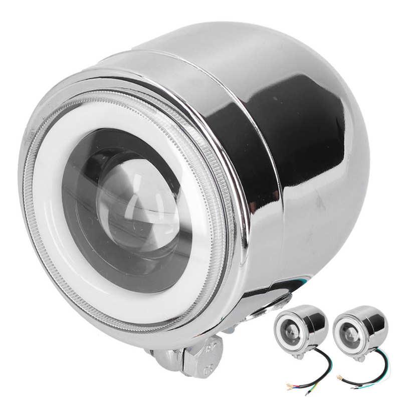 

Car Headlights Styling LED Headlight Bulbs Universal 4.25in Headlamp Round Angel Eyes High Low Beam Retro Motorcycle DRL