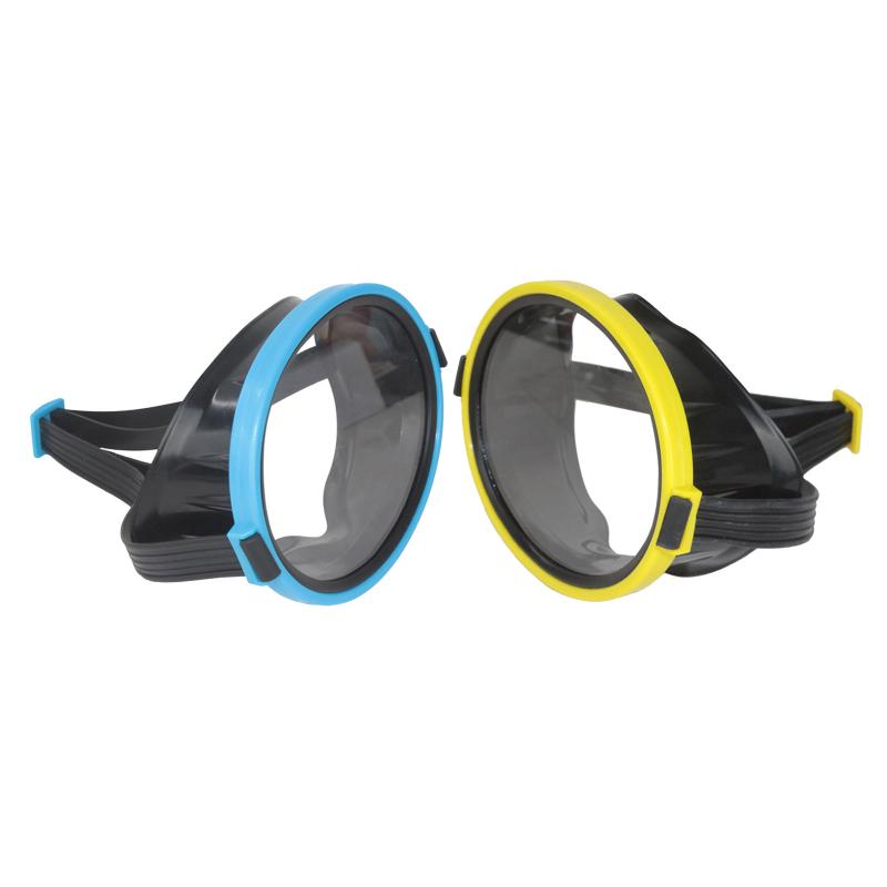 

Diving Masks Classic Children Youth Oval Dive Mask Tempered Glass Wide View Goggles