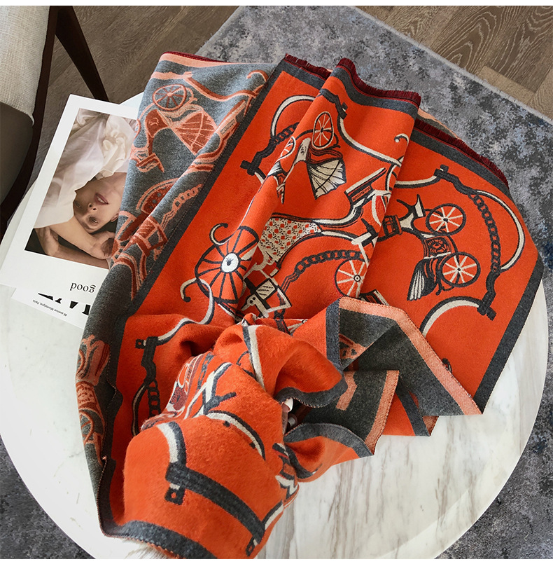 

Winter Scarf Women Cashmere Shawls Fashion Warm Foulard Lady Air-conditioned office Scarves Thick Soft Wraps size 180X70CM no box
