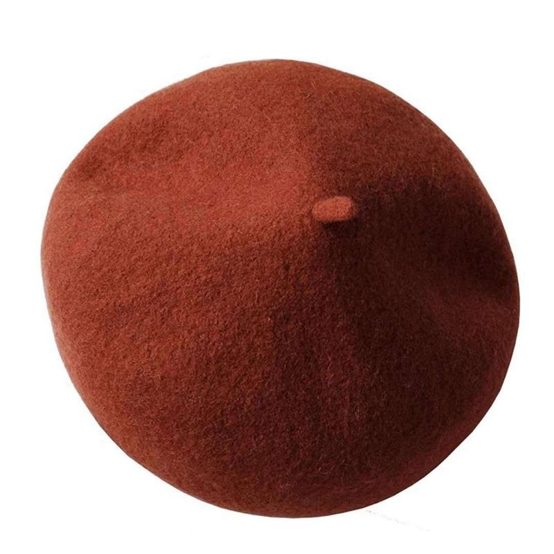 

Beanies All-Match Wool Beret Ladies Retro Casual Simple (Random Color)