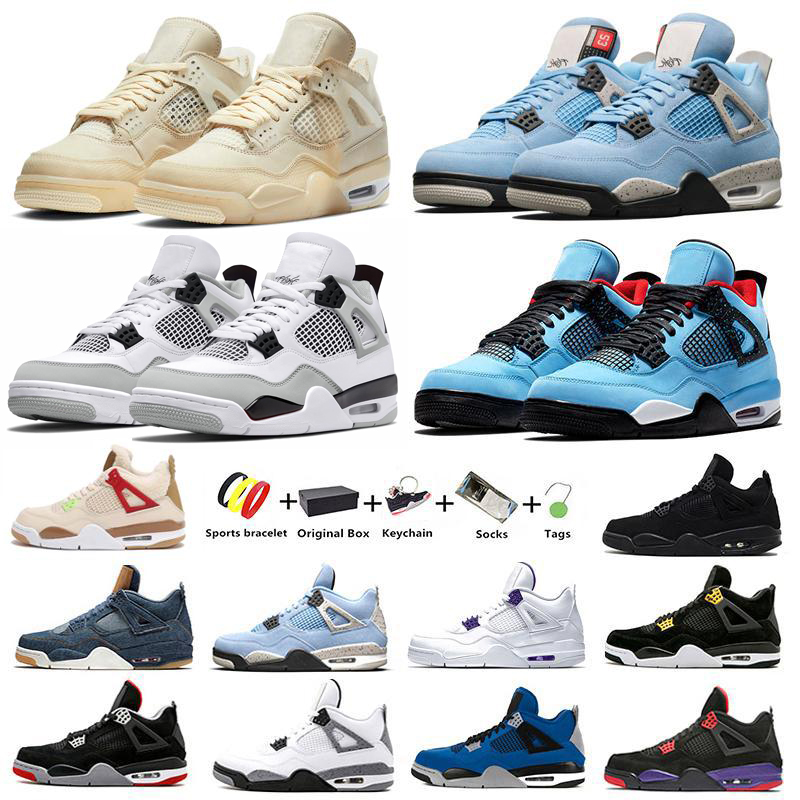 

Jumpman 4 4s mens basketball shoes Military Black University Blue Infrared Camo White Oreo Sail Taupe Haze Shimmer Thunder men women trainer sports sneakers With Box, Color#48
