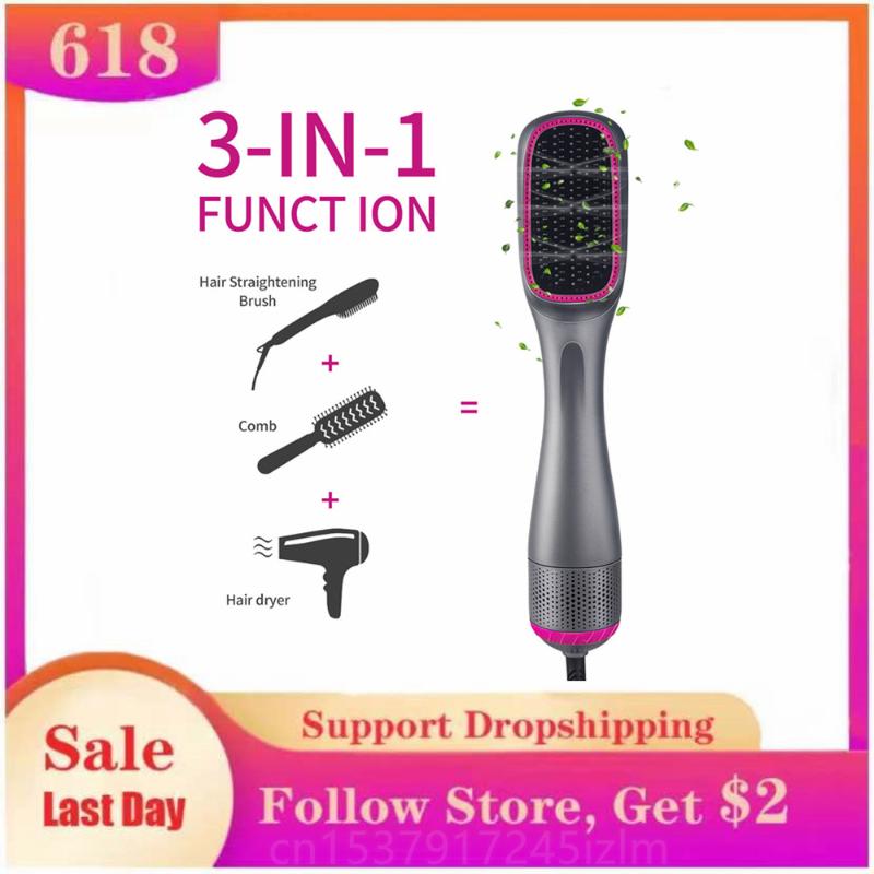 

Electric Hair Brushes Professional Dryer Brush For Straightener Fast Heat Air Blow Comb Hairdryer Hairbrush