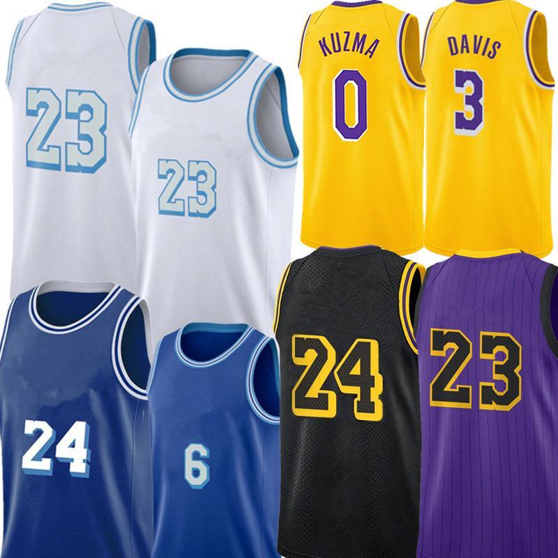 

Anthony 3 Davis Basketball Jersey Kyle 0 Kuzma Los Angeles Lakers Kobe Bryant LeBron 23 James Alex 4 Caruso City White E, Black;red