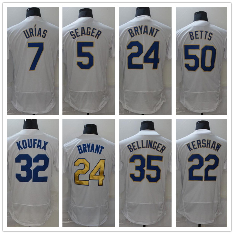 

2021 Baseball Jerseys 24 BRYANT 7 URIAS 22 KERSHAW 50 BETTS 35 BELLINGER 7 URIAS 42 ROBINSON 10 TURNER 21 BUEHLER Dropping Accepted yakuda local online store Training, 24 bryant white