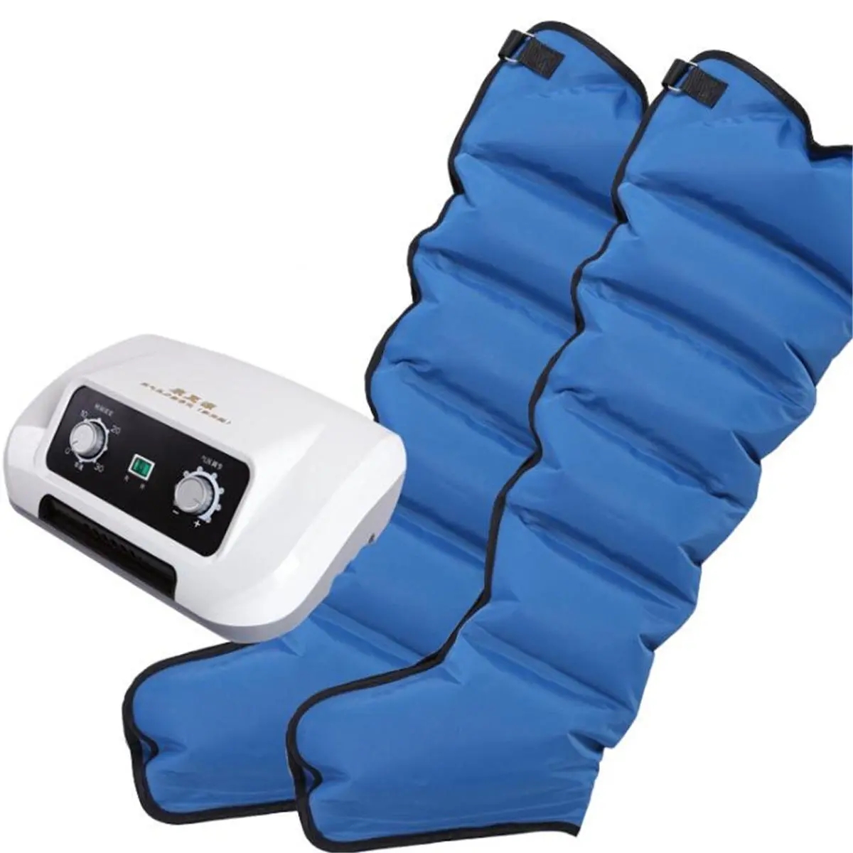 

6 Air Chambers Leg Compression Massager Arm Waist Calf Relaxed Circulation Pressure Massage Electric Massager, Blue