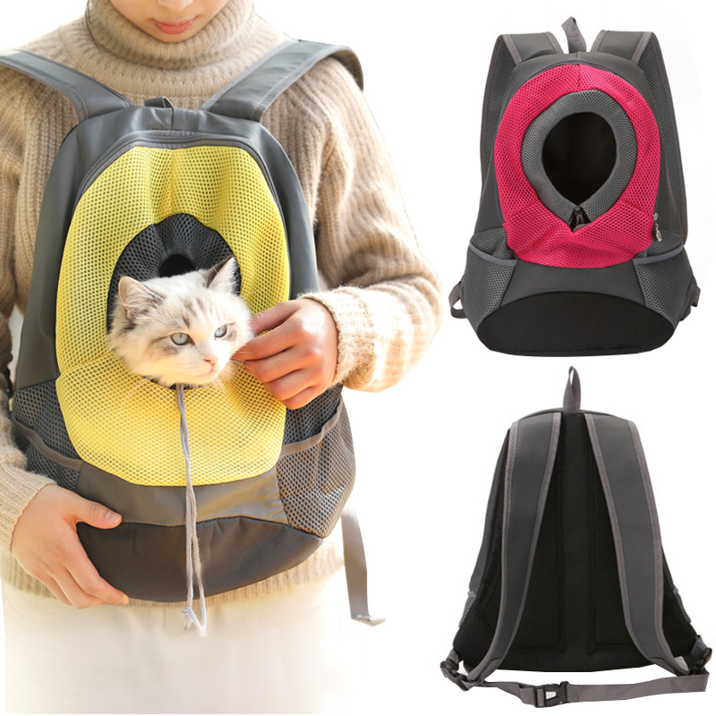 

Breathabe Carrier Cat Backpack Portabe Dog Chest Backpack Mesh Puppy Trave Carrying Bags For Cats Dogs Gatos Outdoor Pet Bags