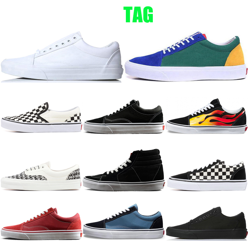 

Old Skool Fear of God Van Canvas Running Shoes for Men Women Triple Black White high low Slip on Skateboard Outdoor Sports Trainers Sneakers, Color #12