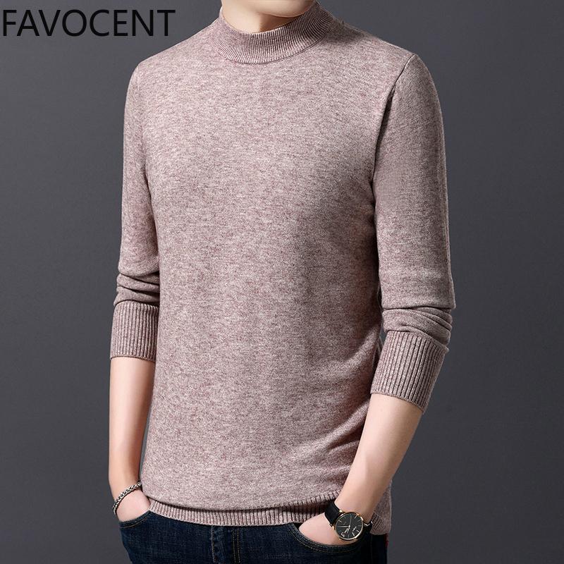 

Men's Sweaters Sweater Mens Pullovers Half Turtleneck Slim Fit Jumpers Knitwea Casual Clothing Male Fashion Brand Distressed Solid, White;black