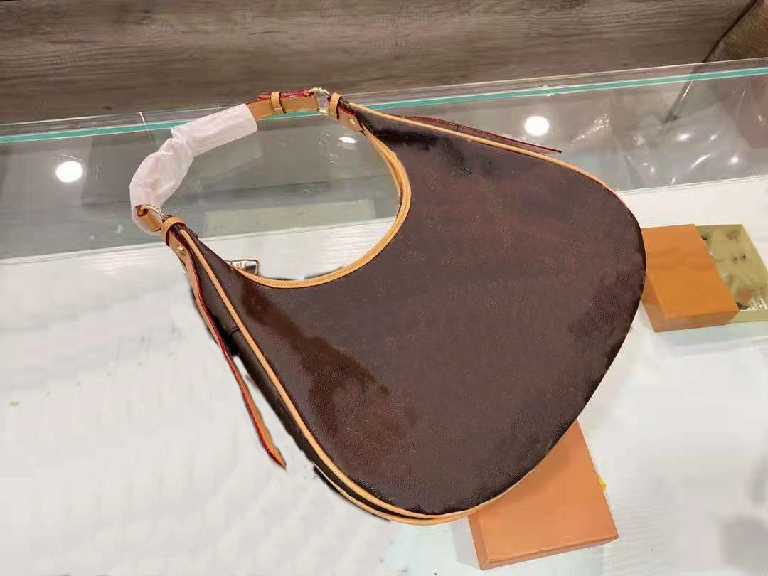 

Female Messenger Vintage Bag Underarm Crescent Hand-held Single Girls Women Handbags Handbag Shoulder Bags Old Flower High Quality, Customize