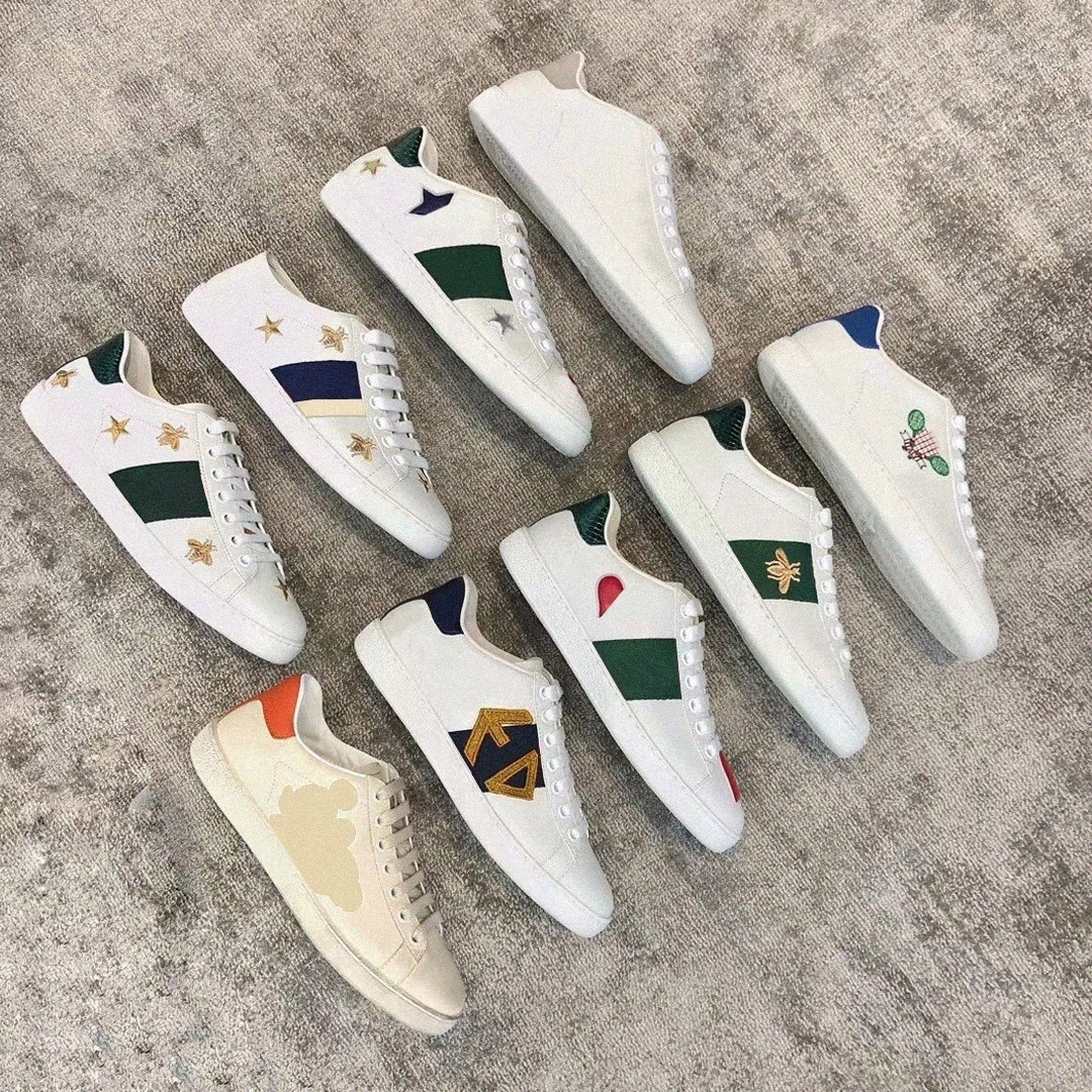 

2021 designer Men Women Sneaker fashion Casual Shoes Snake Chaussures Leather Sneakers Ace Bee Embroidery Stripes Shoe Walking mens Sports Trainers tiger, I need look other product