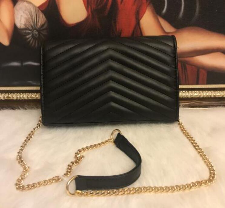 

2021 high qulity womens gold chain handbags ladies composite message Bag PU leather clutch diagonal shoulder bags female purse #80691, Red