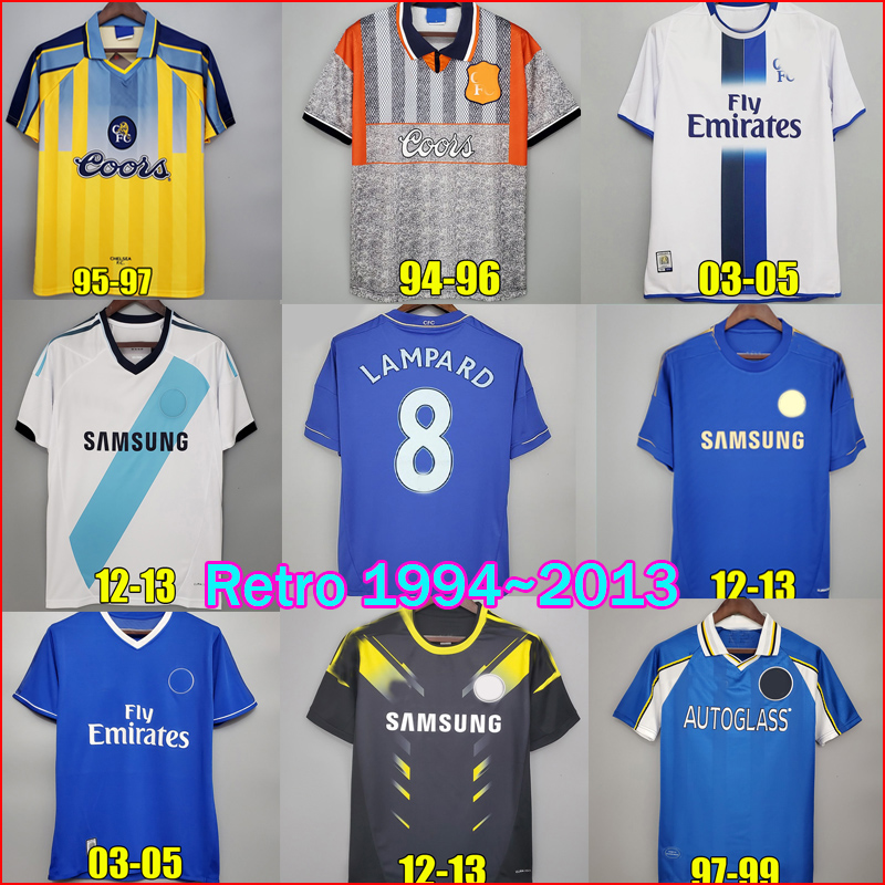 

Retro CFC Soccer Jersey Drogba Torres Lampard 2011 2012 2013 Final 96 97 99 82 Football Shirt Vintage Crespo Classic 03 05 06 07 08 09 COLE ZOLA Vialli Kits Uniforms, 12-13 home