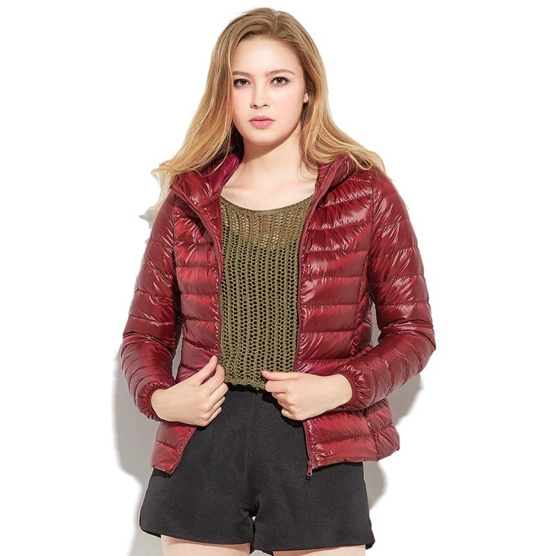 

Women' Jackets Winter Red Wine/blue Jacket Loose Parka Women Short Down Cotton Hood Ladies Female Warm Snow Plus Size Quilted Overcoat Top, Color same as pictur