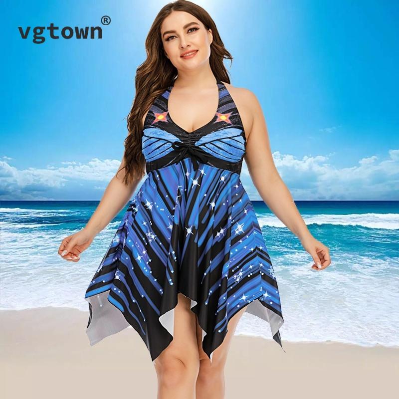 

Super Large Size 10XL Women Print Push Up Tankini Set Two Piece Swimsuit Plus Swimwear 2021 Vintage One-Piece Suits