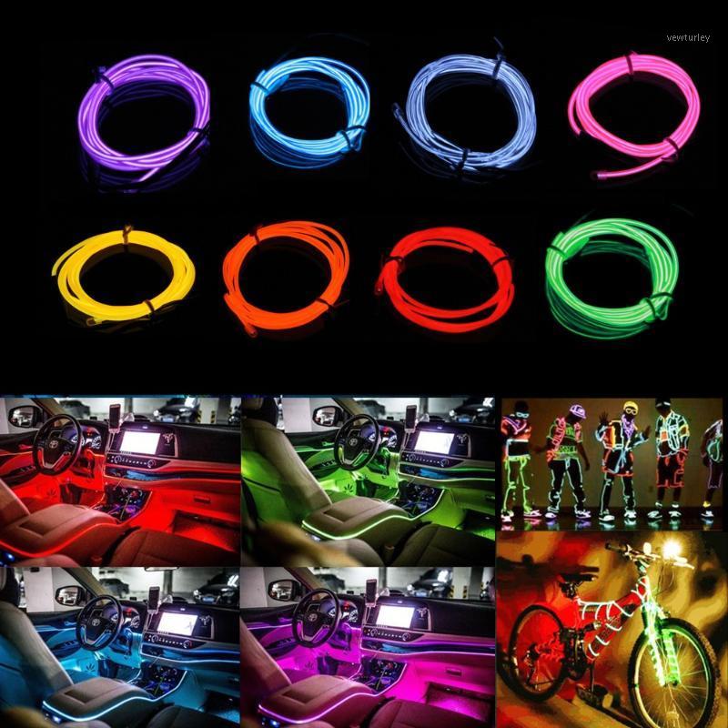 

Party Decoration 1M LED Light Glow EL Wire String Strip Rope Tube Decor Car + Controller