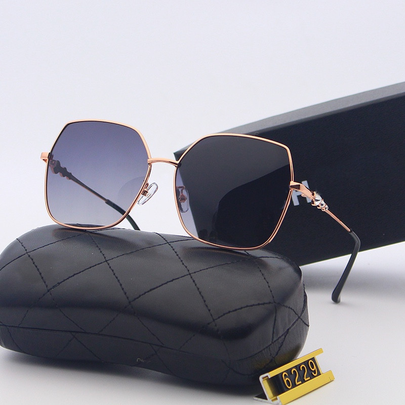 

Luxury designer sunglasses for men women mirror metal frame sunglass classic vintage eyewear Anti-UV cycling driving fashion sun glasses with case