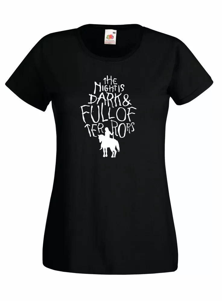 

T-Shirt Shirt donnaj 1005 the night is dark and full of terrors game thrones, Mainly pictures