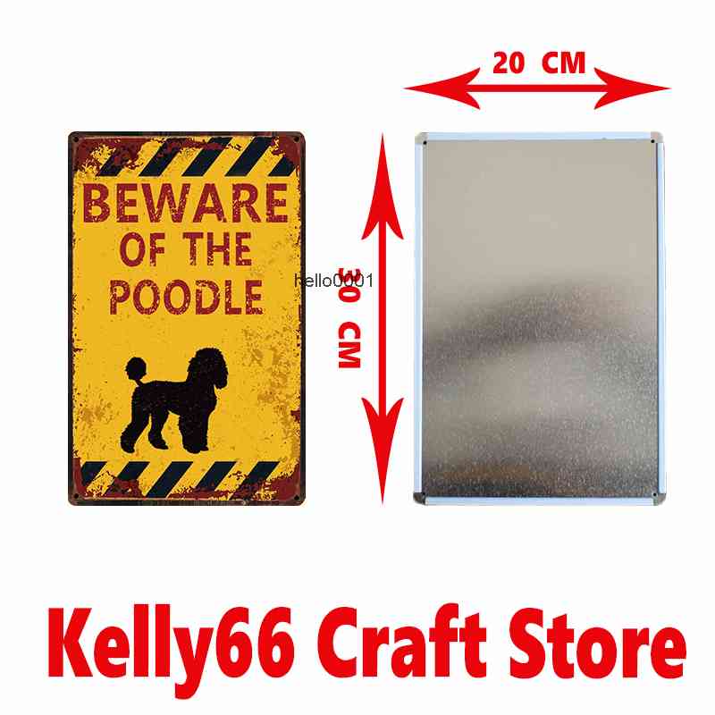 

Dog Beware Of The Boxer Vizsla Geryhound Pug Poodle Metal Sign Home Decor Bar Wall Art Painting 20*30 CM Size Dy153