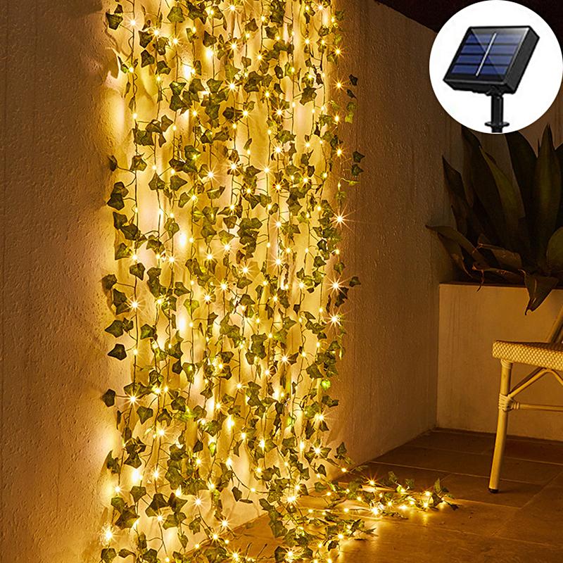 

Strings Solar Copper Wire Lights Garland Fairy 10M / 5M Outdoor Green Lamp Christmas Garden Decors