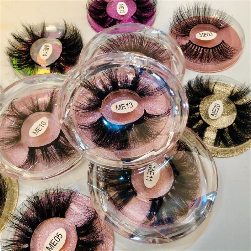 

High quality 3D 5D 6D 100% siberian mink fur eyelashes 15mm 18mm 19mm 20mm 25mm long handmade eye lashes with storage box 20