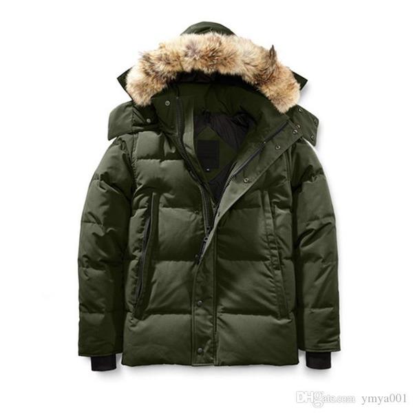 

winter fourrure down parka homme jassen chaquetas outerwear big fur hooded fourrure manteau down jacket coat hiver doudoune army green, Black