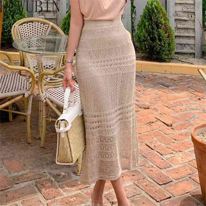 

Korean Version Paragraph Temperament High Waist Display Thin Medium Length Lace Buttock Ruffle Fishtail Skirt 210708, Black