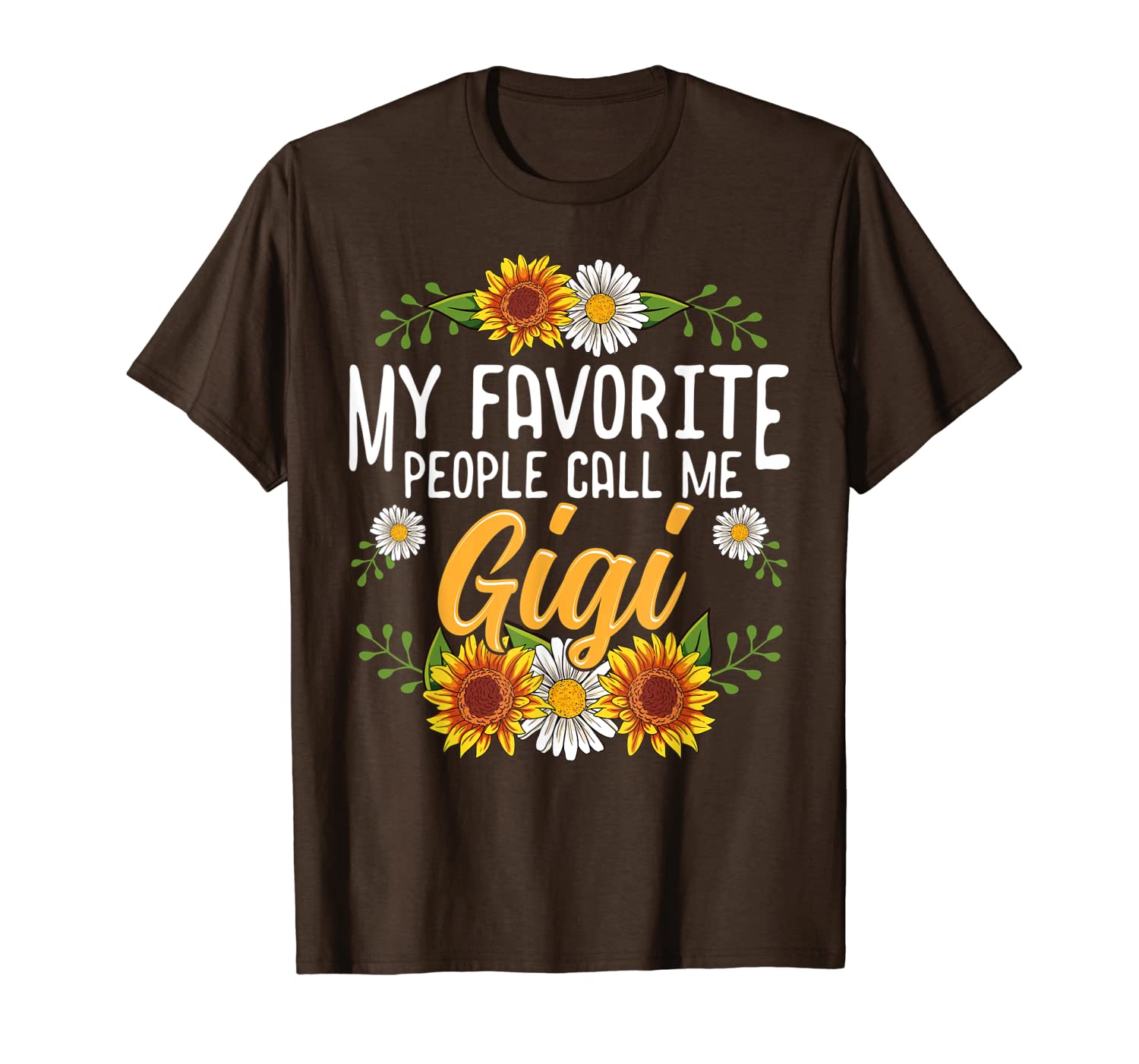 

my favorite people call me gigi shirt thanksgiving gifts t-shirt, White;black