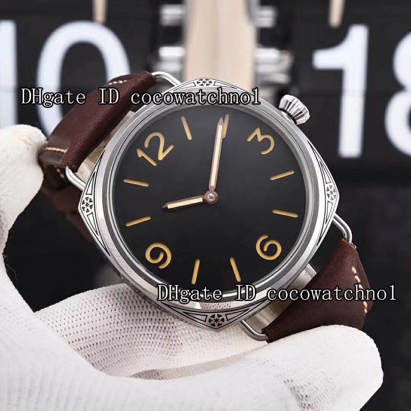 

New Shoot WATCH 44mm Engraving Super P 3000 Mechanical Hand-Winding Movement Fashion Mens Watches with Origina Box Strap
