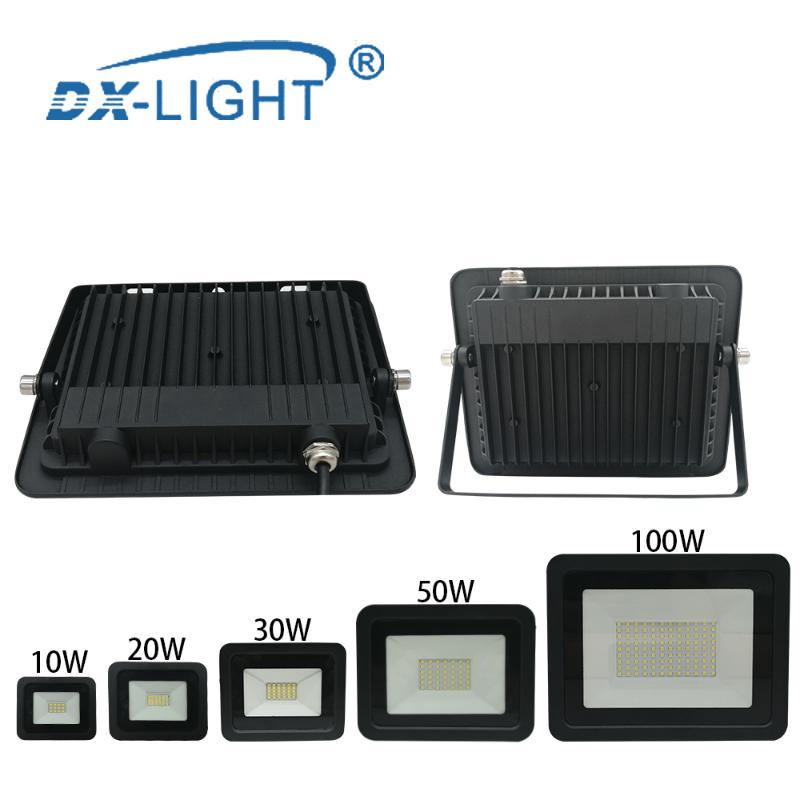 

Led Flood Light 10W 20W 30W 50W 100W Outdoor Black Spotlight AC 220V/110V Waterproof IP68 Professional Lighting Lamp Floodlights