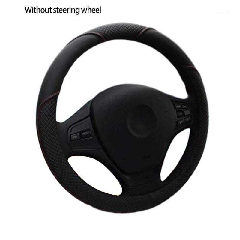 

Steering Wheel Covers Universal Car Cover Artificial Leather Woven Auto Parts Handle Accessories