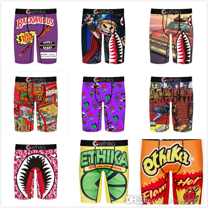 

Ethika Men Tracksuits Shorts Fashion Swimwear Sports Tight Breathable Cartoons Printed Underwear Boxers With Independent Package S-XXL, 01bhm